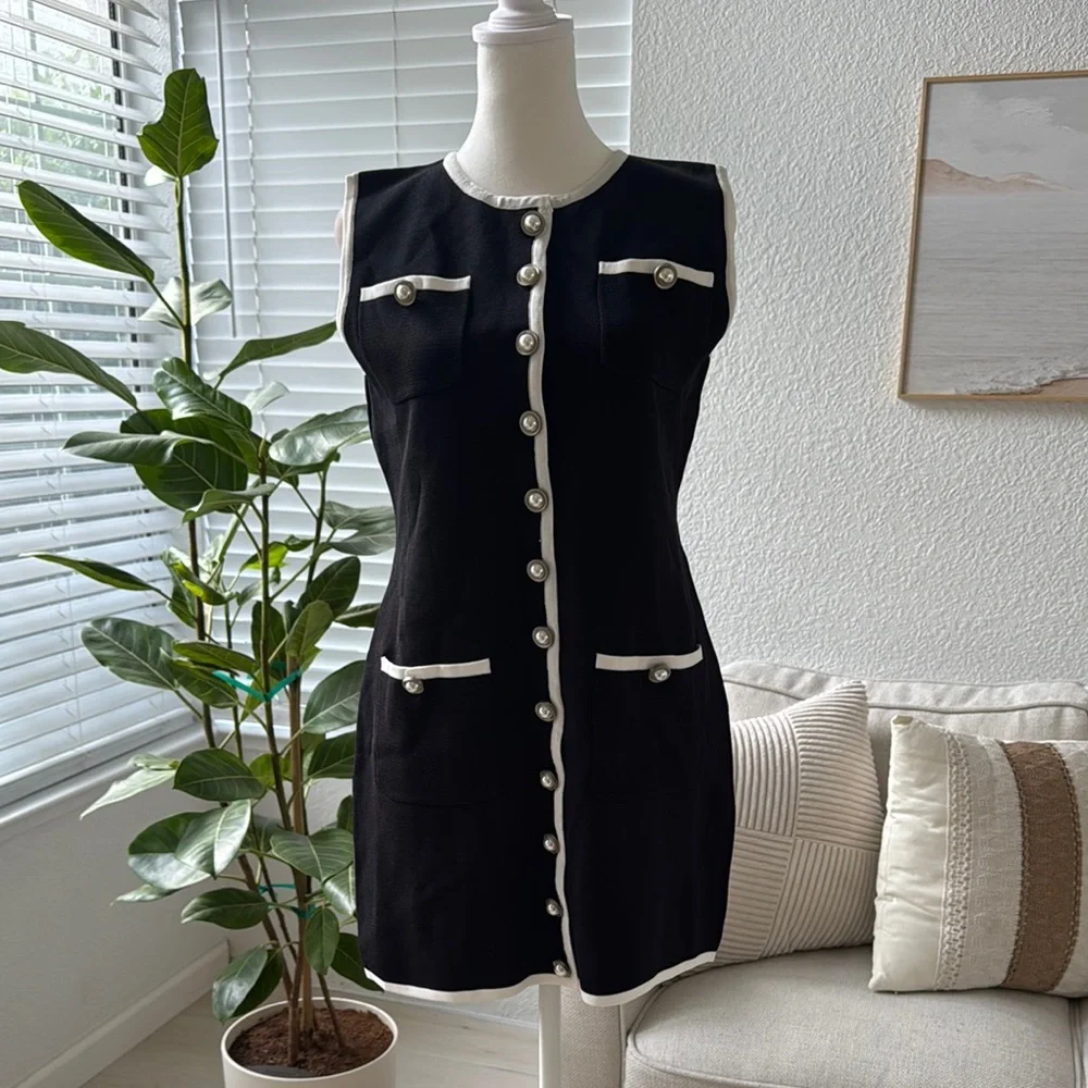 Classic Button Down Mini Dress - Picture 5 of 6